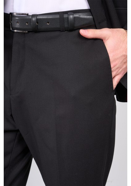 Kagi Siyah Erkek Pamuk Polyester Hıguan 4 Drop Klasik Takım fırsatları