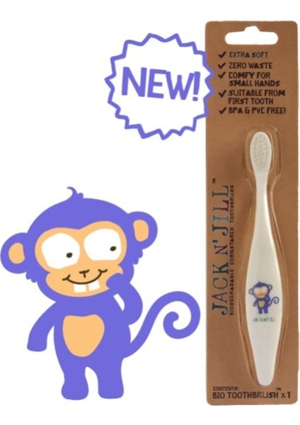 Jack N' Jill Doğal Diş Fırçası Monkey