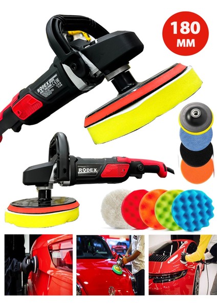 Rdx 1200 Watt Profesyonel Detay Pasta Cila Temizlik Seti Polisaj Makinesi