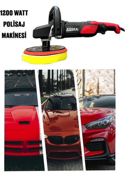 Rdx 1200 Watt Profesyonel Detay Pasta Cila Temizlik Seti Polisaj Makinesi