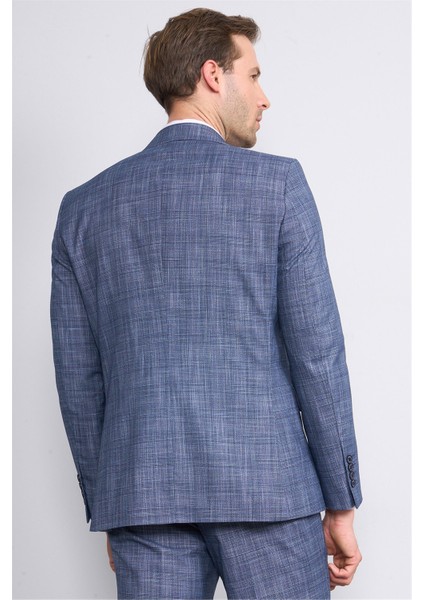 9120 Erkek Mono Yaka Slim Fit Takım Elbise Lacivert indirimleri