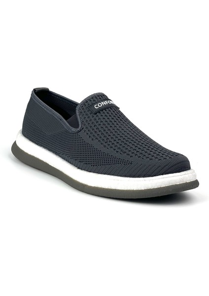 Erkek Gri Çok Hafif Triko Bağcıksız Esnek Hafif Günlük Casual Sneaker Spor Ayakkabı modelleri