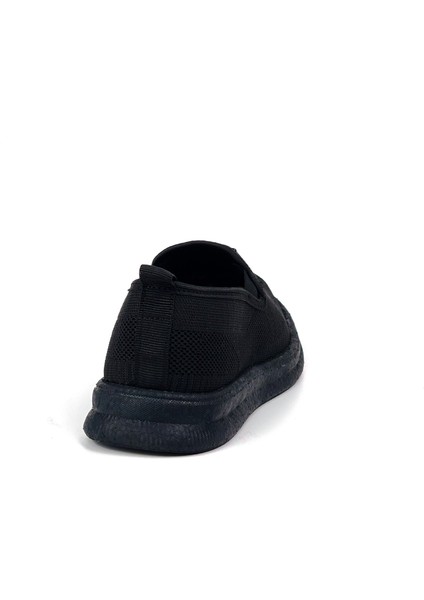 Erkek Siyah Çok Hafif Triko Bağcıksız Esnek Hafif Günlük Casual Sneaker Spor Ayakkabı indirimleri