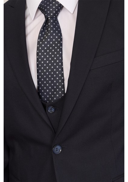 Kagi Lacivert Erkek Pamuk Polyester Barı Yelekli Takım modelleri