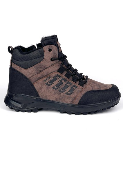 Erkek Kahverengi Fermuarlı Bağcıklı Outdoor Suya Soğuğa Dayanıklı Rahat Içi Kürklü Trekking Kışlık Bot fiyatları