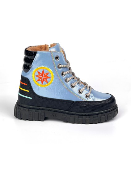 Kız Çocuk Mavi Siyah Içi Kürklü Termo Taban Suya Soğuğa Dayanıklı Günlük Rahat Bot modelleri