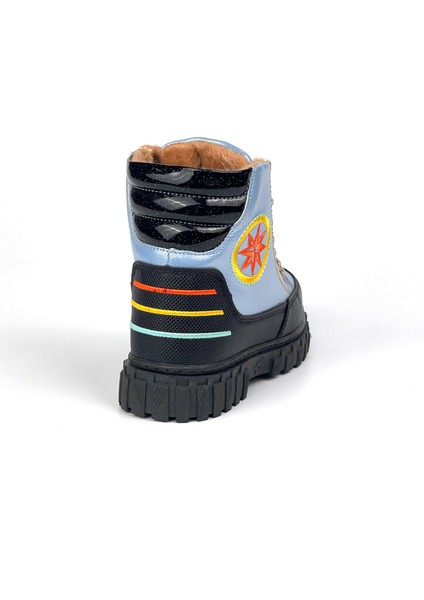 Kız Çocuk Mavi Siyah Içi Kürklü Termo Taban Suya Soğuğa Dayanıklı Günlük Rahat Bot fırsatları