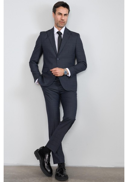 9119 Erkek Mono Yaka Slim Fit Takım Elbise Koyu Gri fiyatları