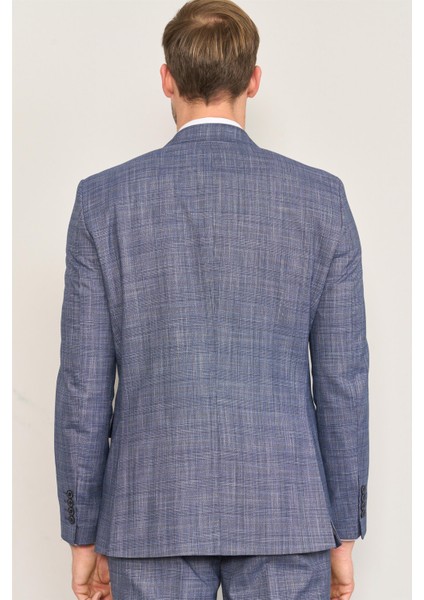 9120 Erkek Mono Yaka Slim Fit Takım Elbise Açık Lacivert indirimleri