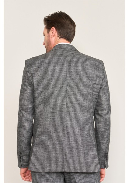 9121 Erkek Mono Yaka Slim Fit Takım Elbise Siyah indirimleri
