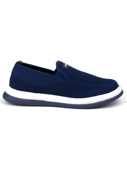 Erkek Lacivert Çok Hafif Triko Bağcıksız Esnek Hafif Günlük Casual Sneaker Spor Ayakkabı fırsatları