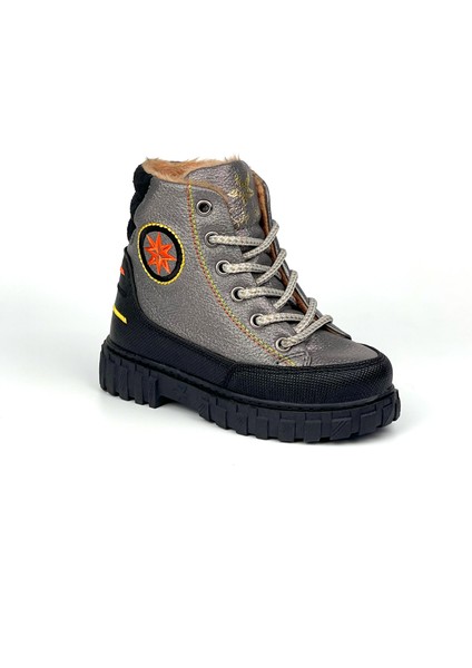 Erkek Çocuk Platin Siyah Içi Kürklü Termo Taban Suya Soğuğa Dayanıklı Günlük Rahat Bot fiyatları