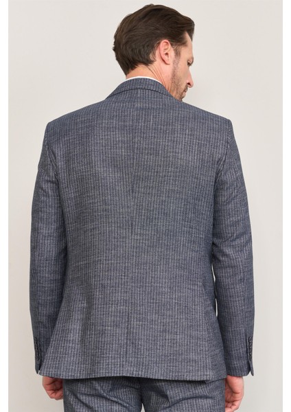 9121 Erkek Mono Yaka Slim Fit Takım Elbise Açık Lacivert indirimleri