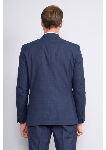 9119 Erkek Mono Yaka Slim Fit Takım Elbise Lacivert indirimleri