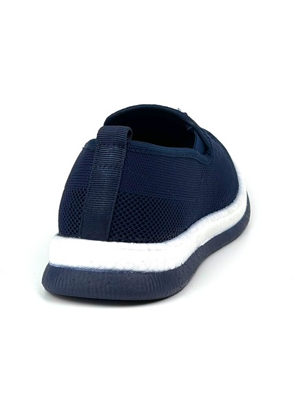 Erkek Lacivert Çok Hafif Triko Bağcıksız Esnek Hafif Günlük Casual Sneaker Spor Ayakkabı indirimleri