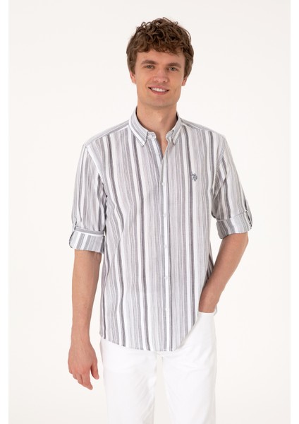 Erkek Antrasit Gömlek Desenli 50306331-VR006