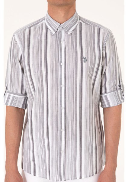 Erkek Antrasit Gömlek Desenli 50306331-VR006