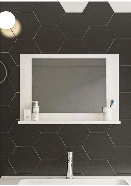 60 x 45 Lavabo Aynası Raflı Wc-Banyo Tr