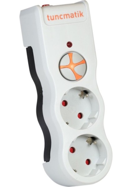 Renksiz Ikili Akım Korumalı Priz Beyaz Powersurge TSK19021 Tr Elektrik Prizi