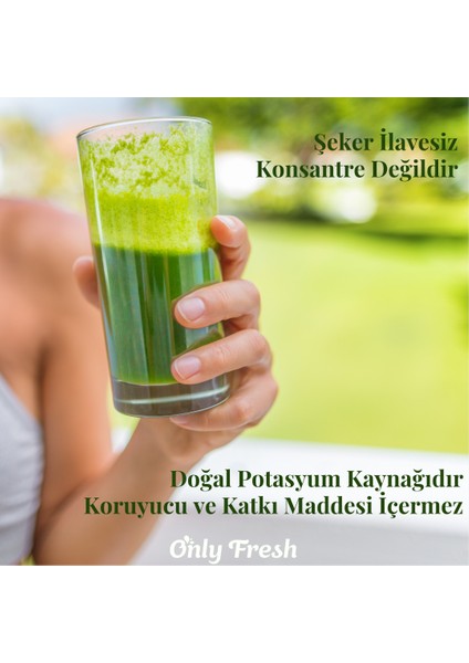 Yeşil Elma Salatalık Ispanak Maydanoz Limon Zencefil Taze %100 Karışık Meyve ve Sebze Suyu