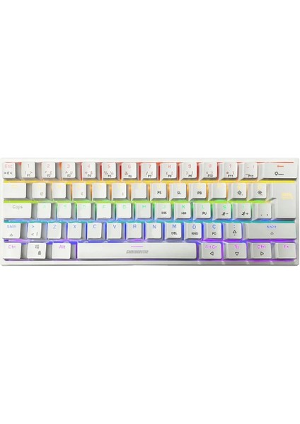 GB-G11 GHOST Rainbow Beyaz Mekanik Gaming Klavye