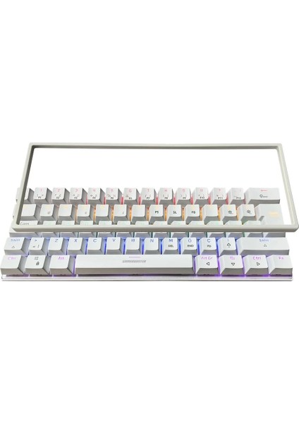GB-G11 GHOST Rainbow Beyaz Mekanik Gaming Klavye
