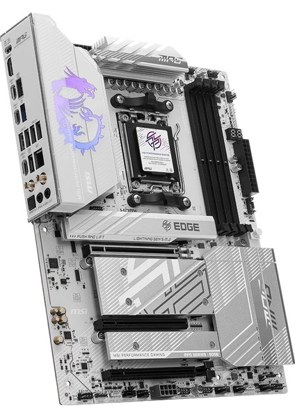 Msı MB Mpg B850 Edge Tı Wıfı Am5 Ddr5 8400MHZ(OC) HDMI 4x M.2 USB 10GBS 5g Lan Wı-Fı 7 Atx