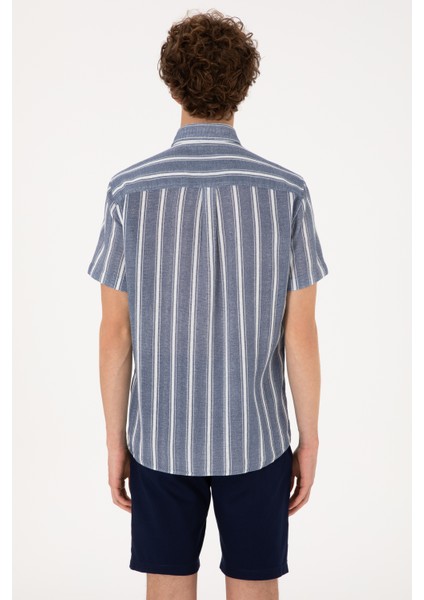 Erkek Lacivert Gömlek Kısa Kollu 50306329-VR033 indirimleri