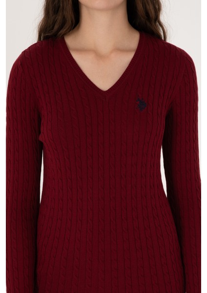 Kadın Bordo Kazak /triko 50313625-VR014