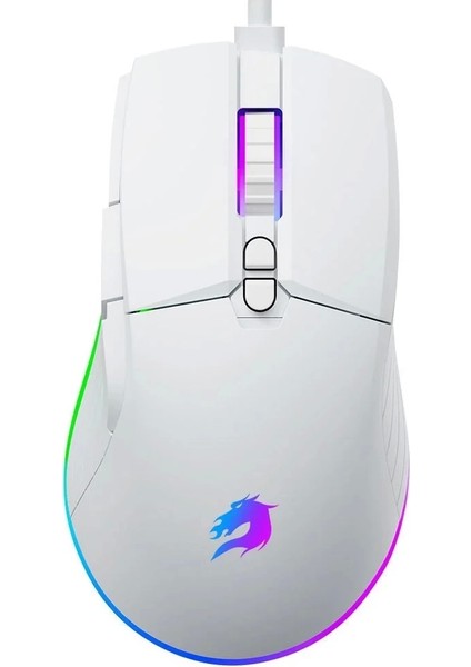 M12 Vital 12800 DPI Beyaz RGB Gaming Mouse