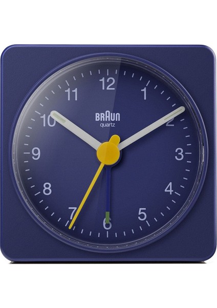Mavi Klasik Seyahat Analog Masa Saati, Alarmlı, Şık ve Pratik Tasarım