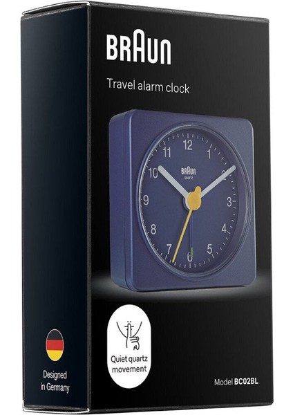 Mavi Klasik Seyahat Analog Masa Saati, Alarmlı, Şık ve Pratik Tasarım