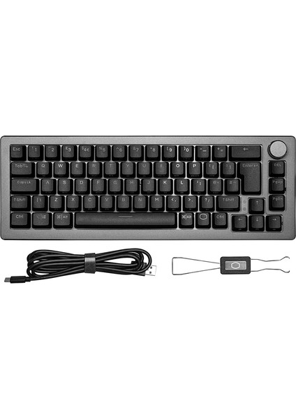 CK720 Siyah RGB Hot Swap %65 Kailh Box White Switch Mekanik Kablolu Gaming Klavye