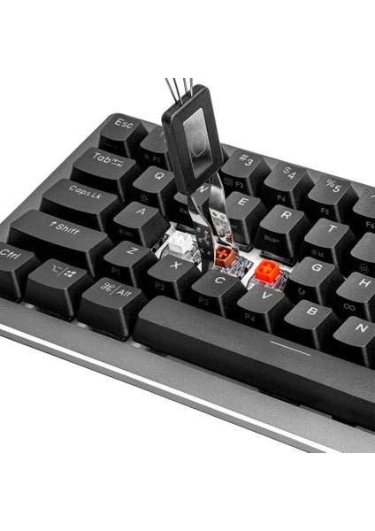CK720 Siyah RGB Hot Swap %65 Kailh Box White Switch Mekanik Kablolu Gaming Klavye