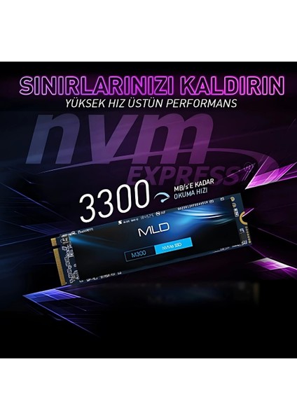 M300 500GB NVMe 3300/3100MB/s Gen3x4 M.2 2280 SSD