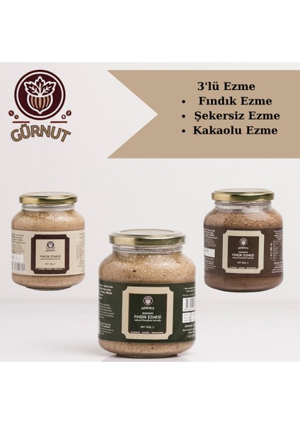 Üçlü Fındık Ezmesi