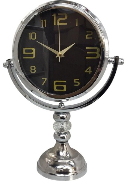 Şık Kristal ve Metalik Masa Saati, Zarif Tasarım, Modern Dekorasyon Için Idealdir fiyatları
