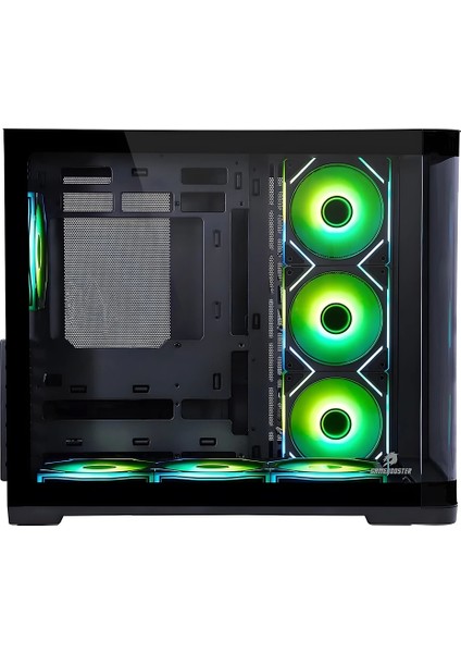 GB-G2851BB 7x ARGB Fan Siyah Temperli Cam USB 3.0 ATX Mid Tower Kasa fırsatları