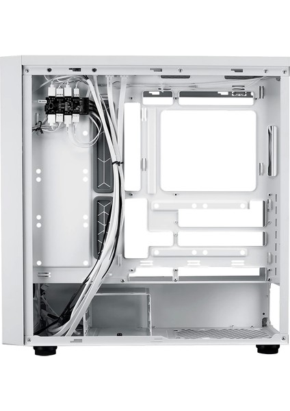 MasterBox 600 ARGB Tempered Glass White USB 3.2 E-ATX Mid Tower Kasa