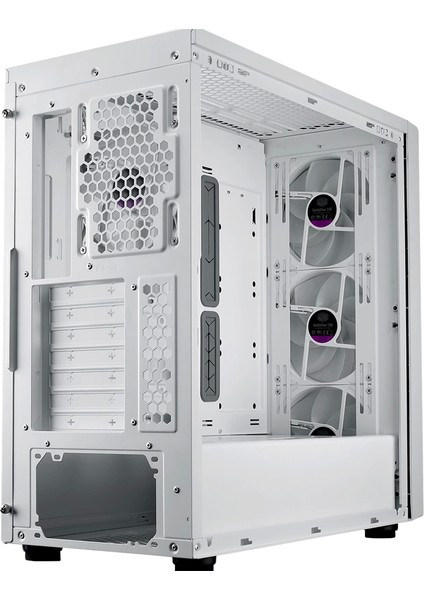 MasterBox 600 ARGB Tempered Glass White USB 3.2 E-ATX Mid Tower Kasa