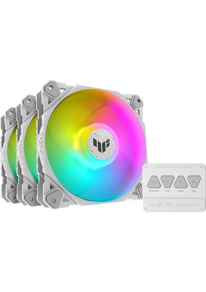 TUF Gaming TF120 ARGB Beyaz 120mm 3lü Set Kasa Fanı fiyatları