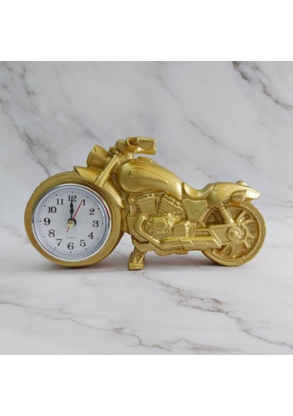 Şık Dekoratif Motosiklet Tasarım Döküm Masa Saati ve Biblo, Ofis ve Ev Için Hediye
