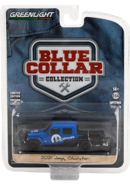 Blue Collar 10 Mopar 2021 Jeep Gladiator 1/64 Model Araba