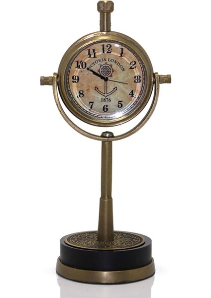 Renkli Masa Üstü Pirinç Saat, Şık ve Zarif Dekoratif Saat