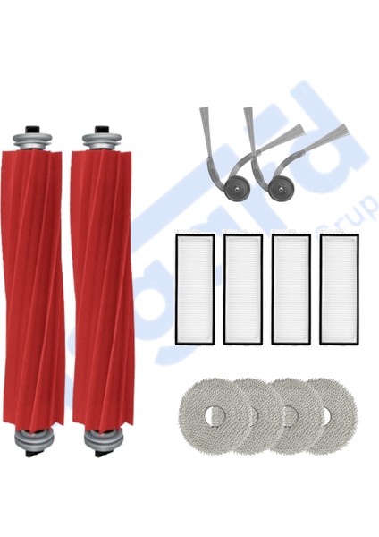 Roborock Q Revo L Uyumlu 2 Ana Fırça 2 Yan Fırça 4 Filtre 4 Mop