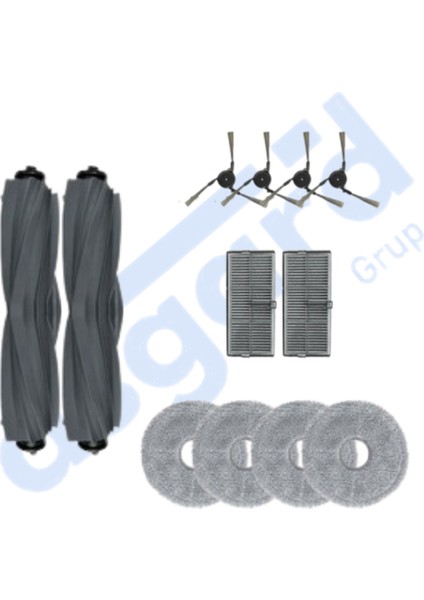 Dreame X40 MASTER-X40 ULTRA-L40 Ultra Uyumlu 2 Ana Fırça 4 Yan Fırça 2 Filtre 4 Mop