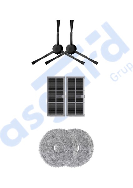 Dreame X30PRO-L10S Pro ULTRA-X30 Ultra Uyumlu 2 Yan Fırça 2 Filtre 2 Mop
