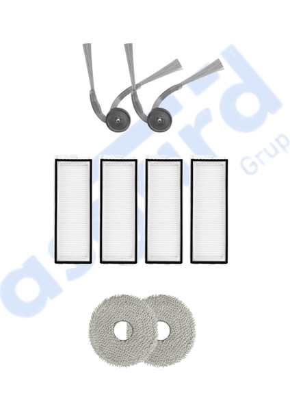 Roborock Q Revo L Uyumlu 2 Yan Fırça 4 Filtre 2 Mop