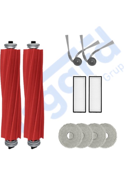 Roborock Q Revo L Uyumlu 2 Ana Fırça 2 Yan Fırça 2 Filtre 4 Mop