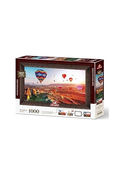 Art Puzzle Kapadokya'nın Son Işıkları 1000 Parça Çerçeveli Puzzle